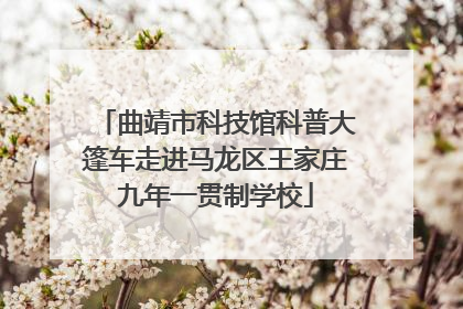 曲靖市科技馆科普大篷车走进马龙区王家庄九年一贯制学校